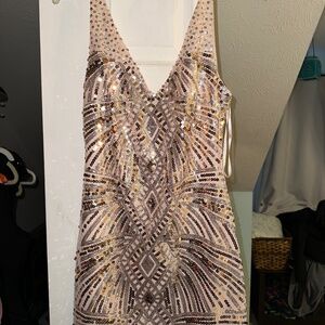 Jodi Kristopher Beaded and Sequin Dress